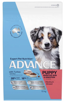 ADVANCE DOG DRY PUPPY MEDIUM BREED TURKEY & RICE 15KG 