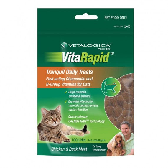 VETALOGICA VITARAPID CAT TRANQUIL DAILY TREAT 100G