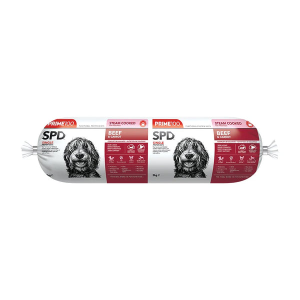 PRIME100 DOG ROLL SK-D BEEF & CARROT 2KG