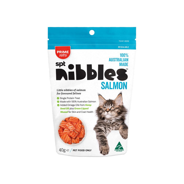 PRIME100 CAT TREAT PANTRY NIBBLES 40G SALMON