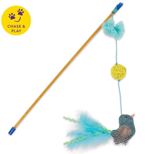 KAZOO CAT TOY BLUEBIRD WAND