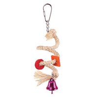 KAZOO BIRD TOY W/SISAL ROPE & BELL SMALL