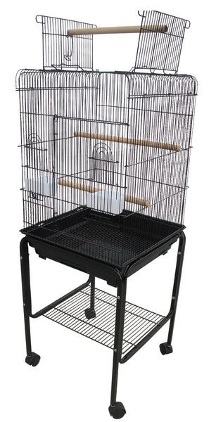 BONO FIDO BIRD CAGE BUDGIE OPEN TOP 46x46x130CM WITH STAND (BOXED)