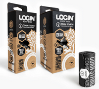 LOGIN POOP BAGS COMPOSTABLE ROLLS [SIZE:4 PACK]