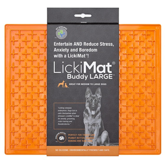 LICKIMAT DOG BUDDY ORIGINAL XLARGE [COLOUR:ORANGE]