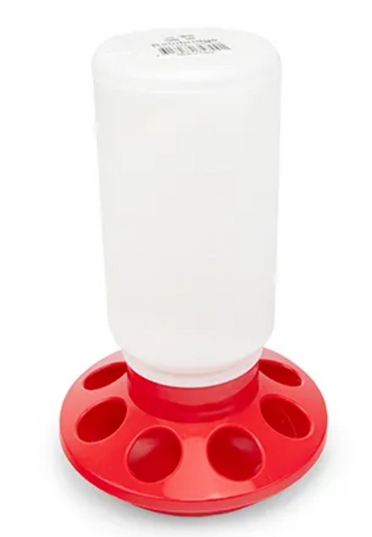 BAINBRIDGE POULTRY FEEDER STRAIGHT 1KG RED [COLOUR:RED]