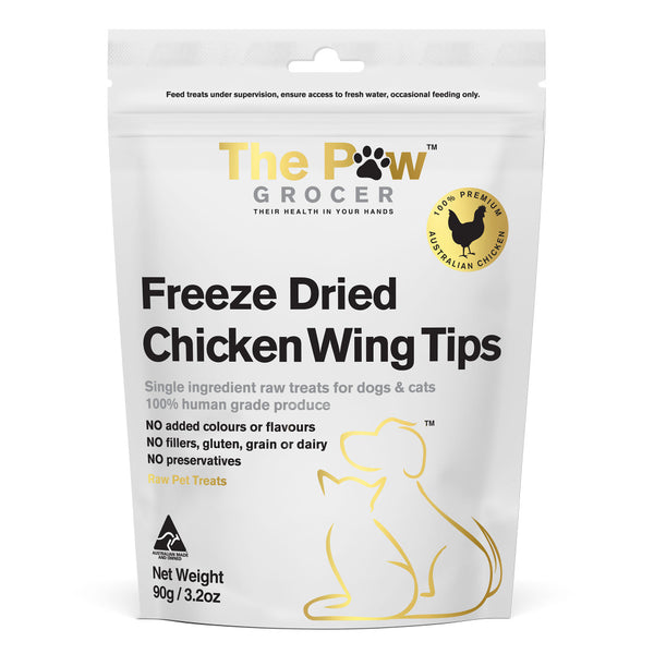 THE PAW GROCER FREEZE DRIED 90G [FLAVOUR:CHICKEN WING TIPS]