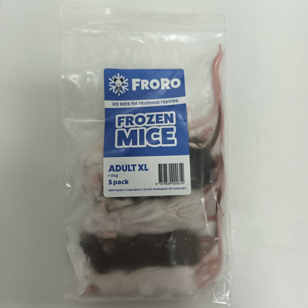 Frozan Mice FRORO FROZEN MICE ADULT EXTRA LARGE > 24G 5 PACK – Head to Tail Pets