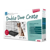 YOURS DROOLLY CRATE DOG DOUBLE DOOR LARGE