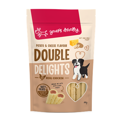 YOURS DROOLLY DOUBLE DELIGHTS 150G [FLAVOUR:POTATO & CHEESE]