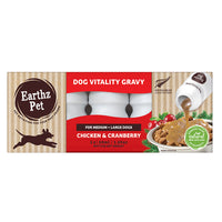 EARTHZ PET DOG VITALITY GRAVY MEDIUM/LARGE 5 X 50ML [FLAVOUR:CHICKEN & CRANBERRY]