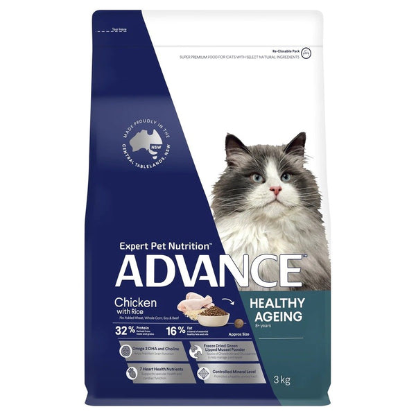 ADVANCE CAT DRY HEALTHY AGEING CHICKEN & RICE 3KG